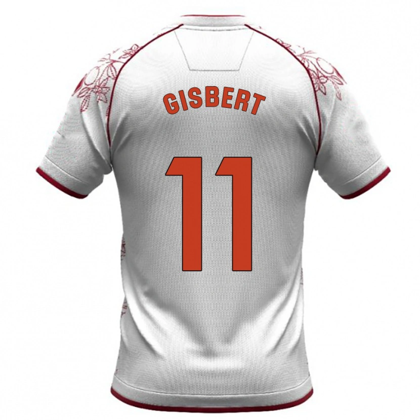 Danxen Dames Enric Gisbert #11 Wit Bordeau Uitshirt Uittenue 2025/26 T-Shirt België