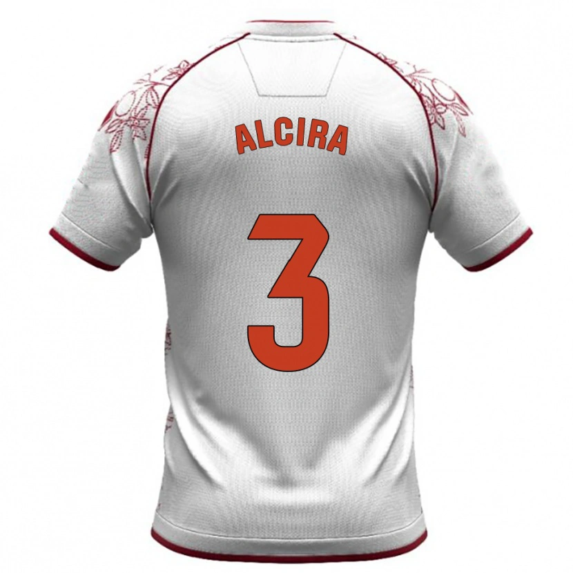 Danxen Dames Álex Alcira #3 Wit Bordeau Uitshirt Uittenue 2025/26 T-Shirt België