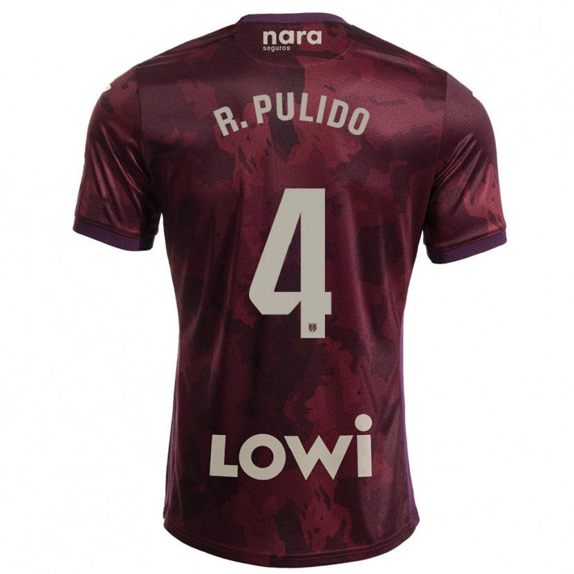 Danxen Dames Rubén Pulido #4 Bordeaux Wit Uitshirt Uittenue 2025/26 T-Shirt België