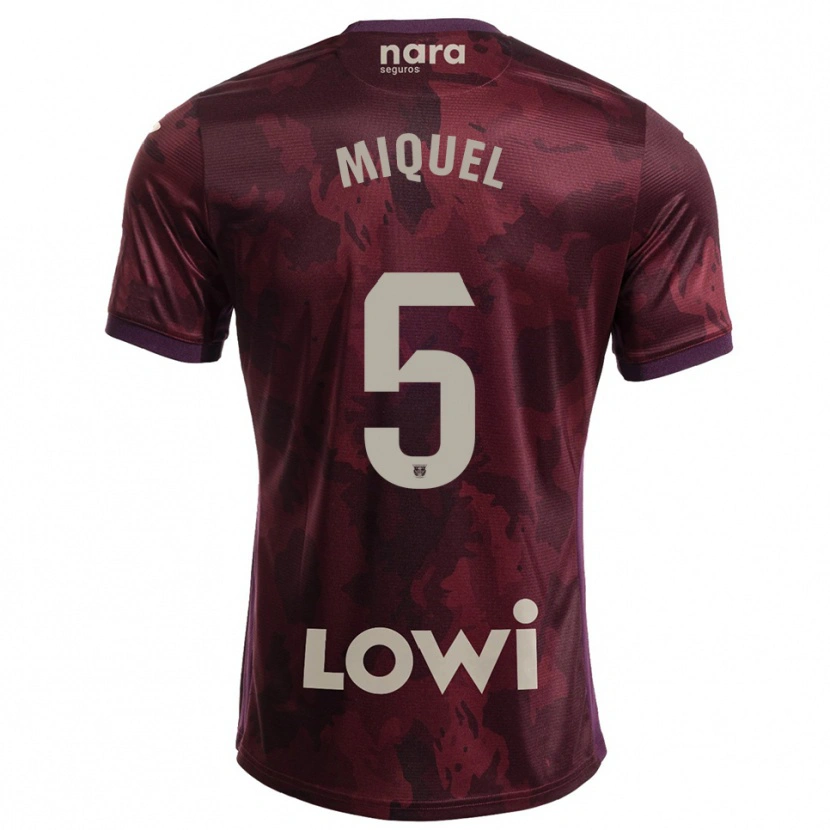 Danxen Dames Ignasi Miquel #5 Bordeaux Wit Uitshirt Uittenue 2025/26 T-Shirt België