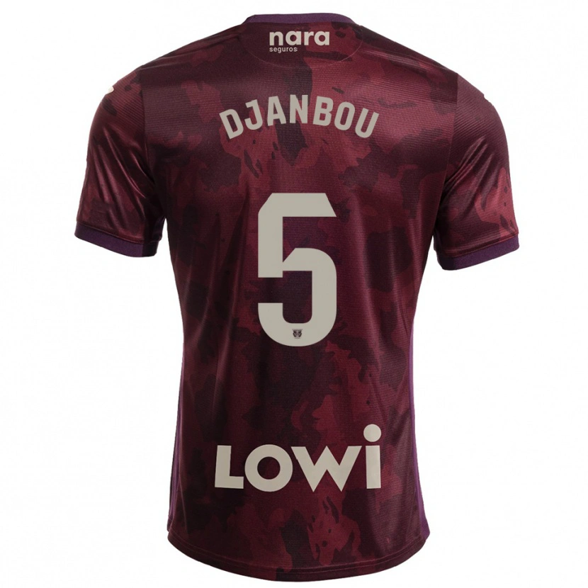 Danxen Dames Sekou Djanbou #5 Bordeaux Wit Uitshirt Uittenue 2025/26 T-Shirt België
