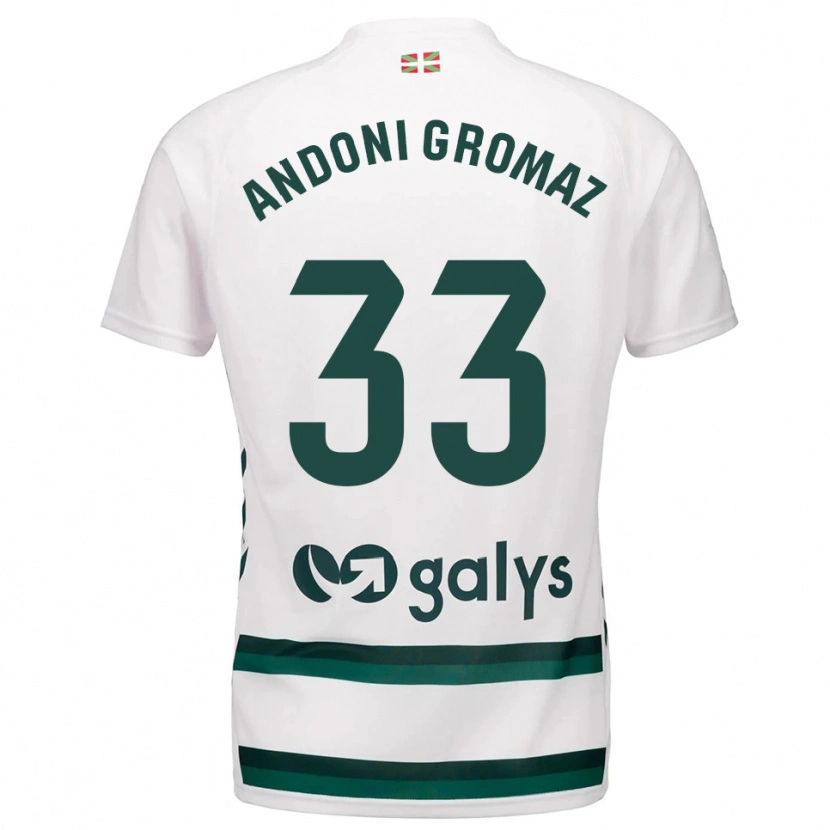 Danxen Dames Jon Andoni Gromaz #33 Wit Groen Uitshirt Uittenue 2025/26 T-Shirt België
