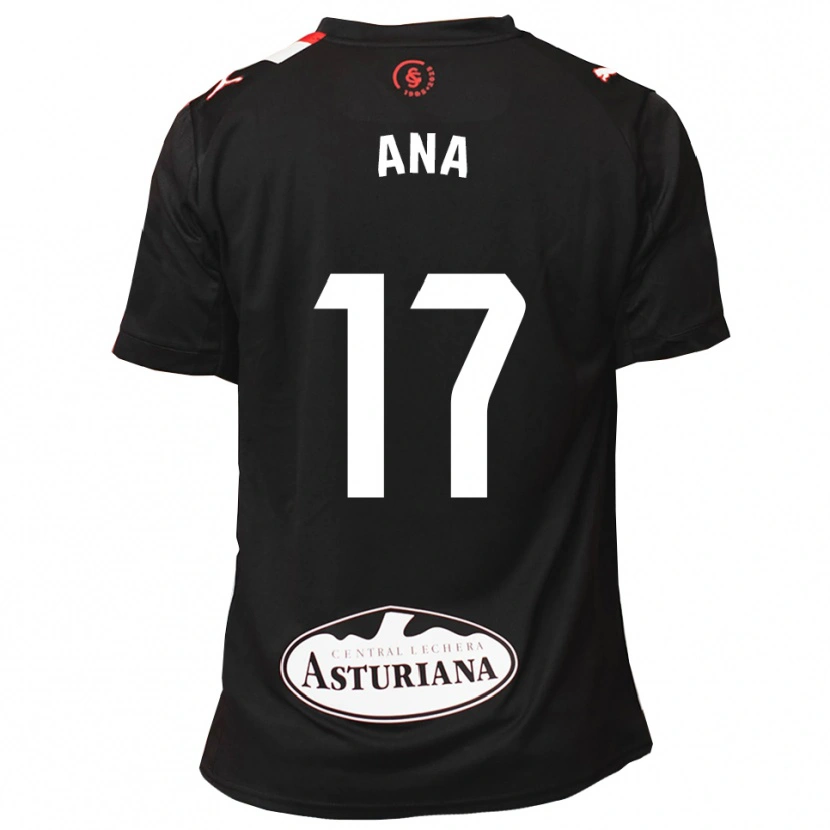 Danxen Dames Ana Gloria Campoamor Paredes #17 Zwart Wit Uitshirt Uittenue 2025/26 T-Shirt België
