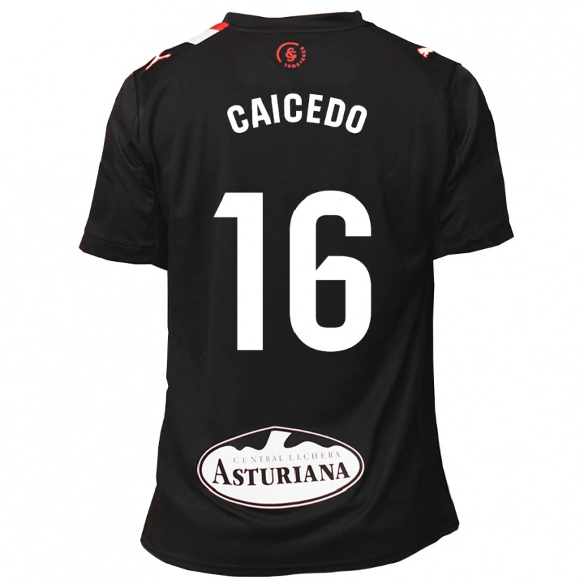 Danxen Dames Jordy Caicedo #16 Zwart Wit Uitshirt Uittenue 2025/26 T-Shirt België