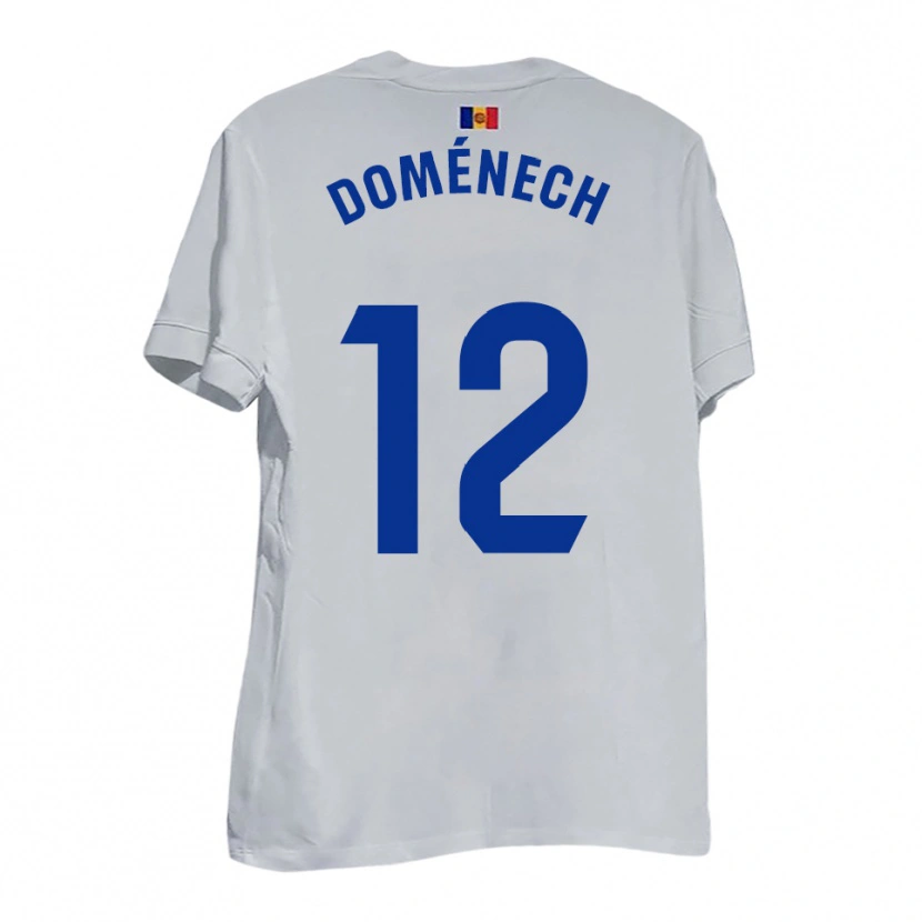 Danxen Dames Marc Doménech #12 Wit Blauw Geel Uitshirt Uittenue 2025/26 T-Shirt België