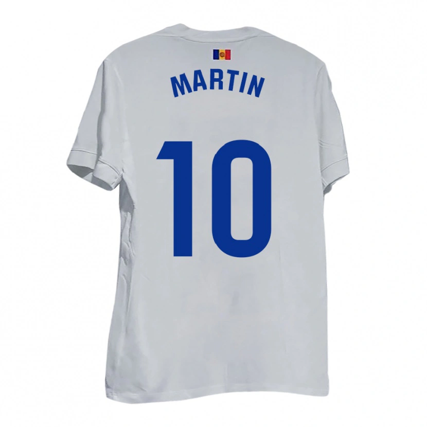 Danxen Dames Álvaro Martín #10 Wit Blauw Geel Uitshirt Uittenue 2025/26 T-Shirt België