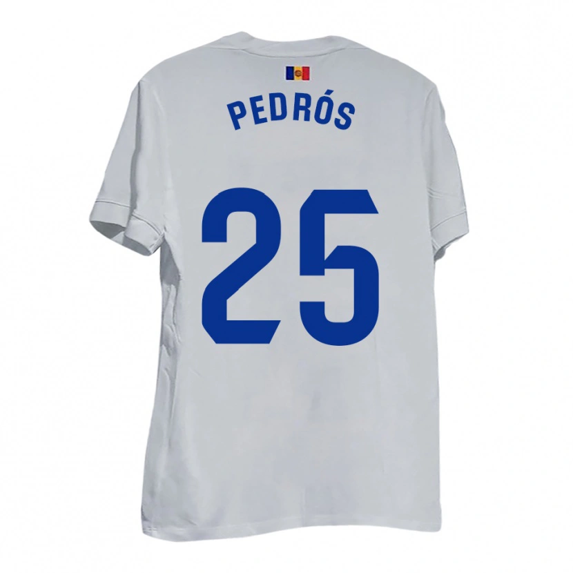 Danxen Dames Isaac Pedrós #25 Wit Blauw Geel Uitshirt Uittenue 2025/26 T-Shirt België