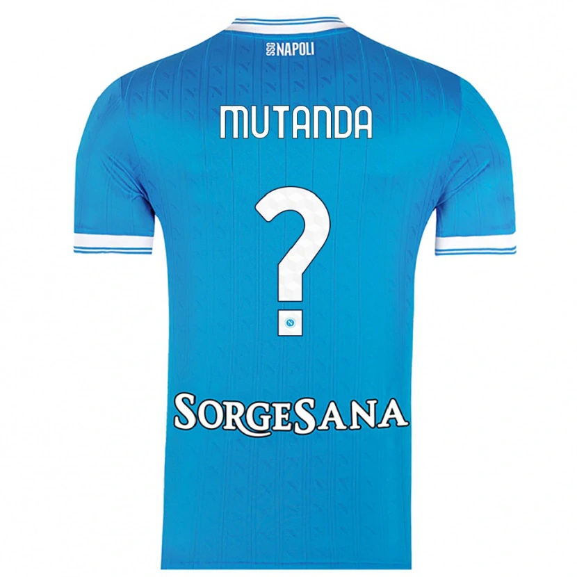 Danxen Kinderen Noah Mutanda #0 Hemelblauw Wit Thuisshirt Thuistenue 2025/26 T-Shirt België