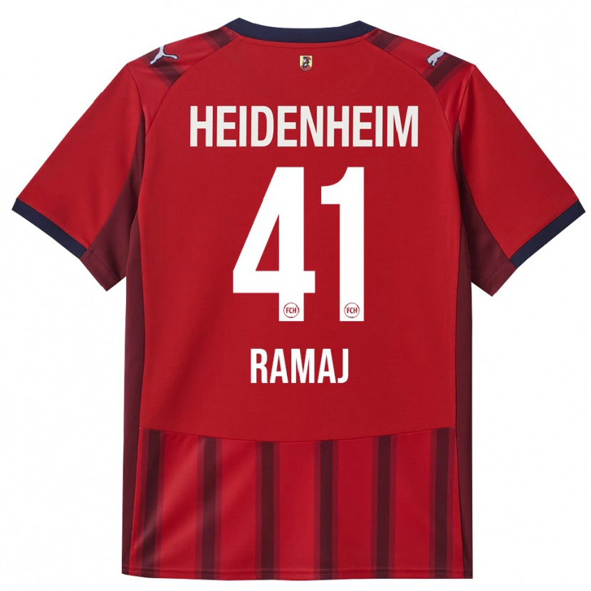 Danxen Kinderen Diant Ramaj #41 Rood Marineblauw Thuisshirt Thuistenue 2025/26 T-Shirt België
