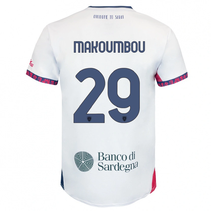 Danxen Kinderen Antoine Makoumbou #29 Wit Marineblauw Rood Uitshirt Uittenue 2025/26 T-Shirt België