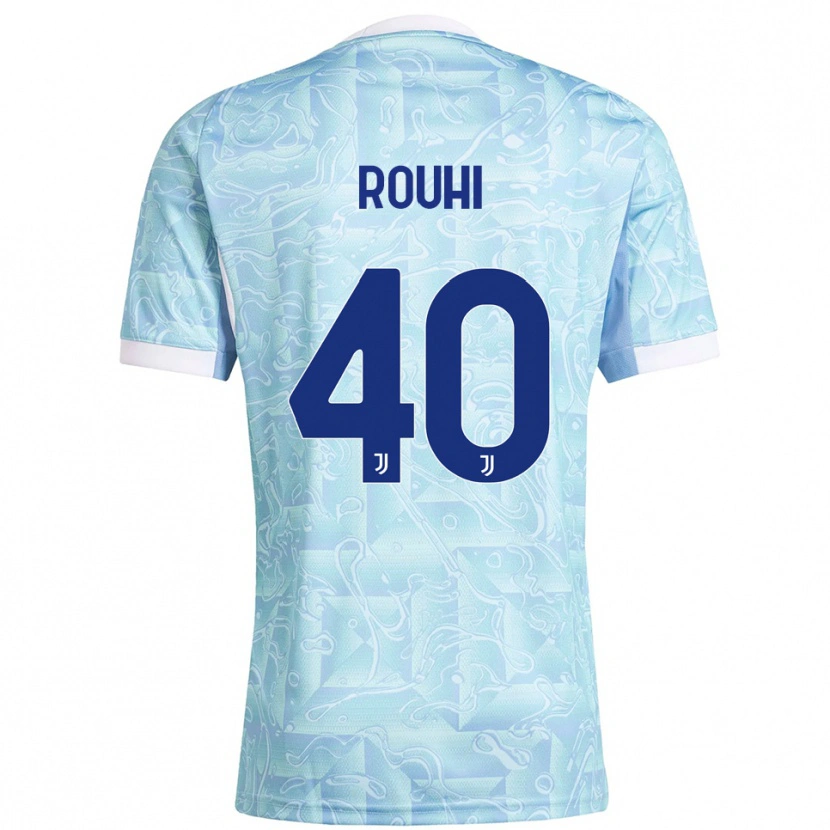 Danxen Kinderen Jonas Rouhi #40 Hemelblauw Geel Uitshirt Uittenue 2025/26 T-Shirt België