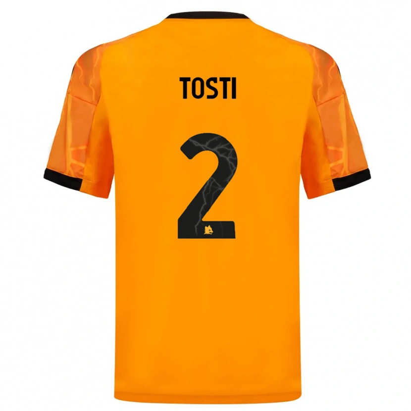 Danxen Kinderen Alessandro Tosti #2 Oranje Zwart Uitshirt Uittenue 2025/26 T-Shirt België