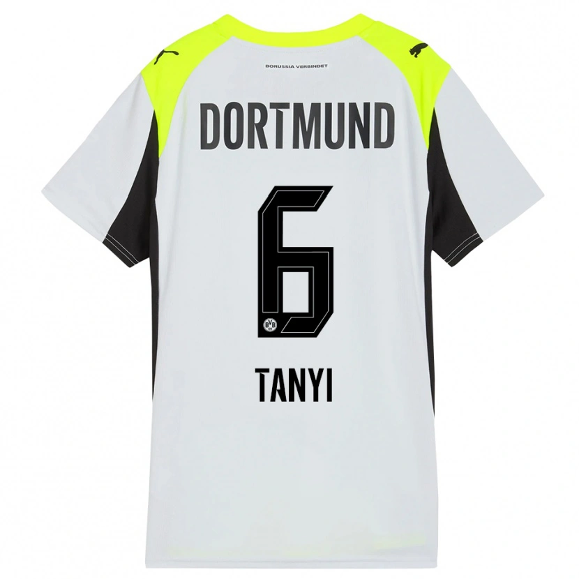 Danxen Kinderen Paul Tanyi #6 Fluorescerend Geel Uitshirt Uittenue 2025/26 T-Shirt België