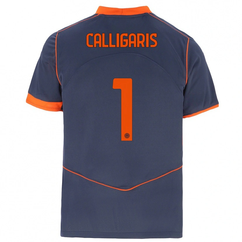 Danxen Kinderen Alessandro Calligaris #1 Grijs Oranje Thuisshirt Derde Tenue 2025/26 T-Shirt België