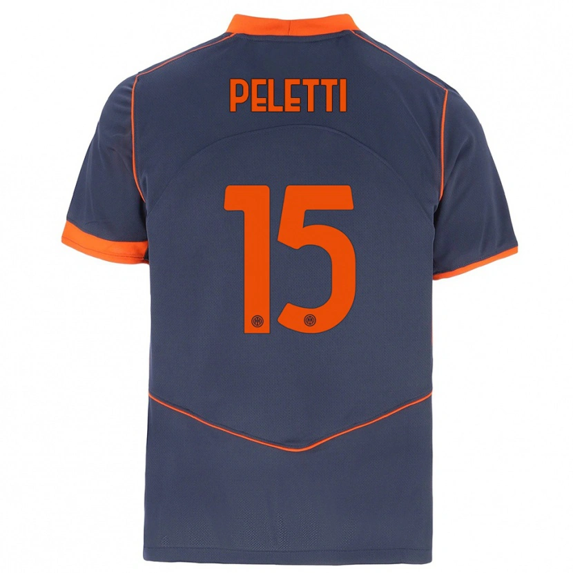 Danxen Kinderen Lamberto Peletti #15 Grijs Oranje Thuisshirt Derde Tenue 2025/26 T-Shirt België