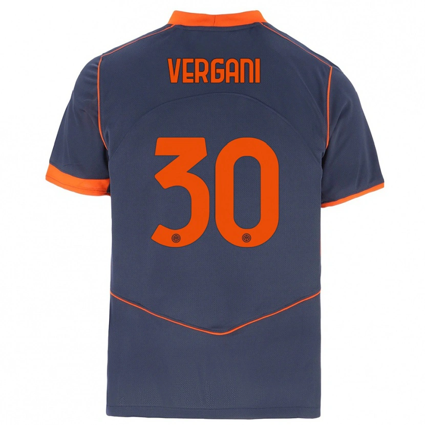 Danxen Kinderen Bianca Vergani #30 Grijs Oranje Thuisshirt Derde Tenue 2025/26 T-Shirt België
