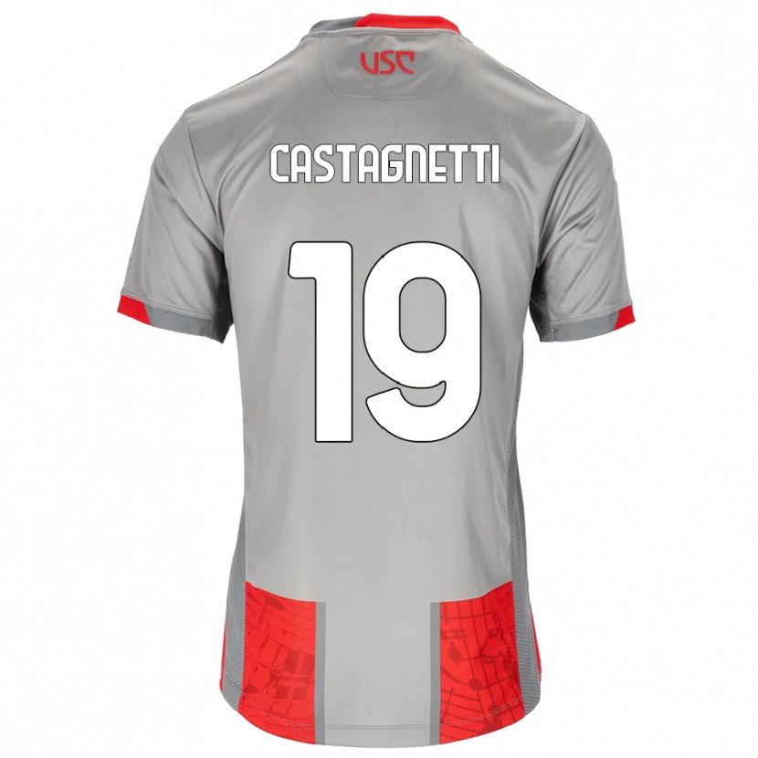 Danxen Heren Michele Castagnetti #19 Rood Grijs Thuisshirt Thuistenue 2025/26 T-Shirt België