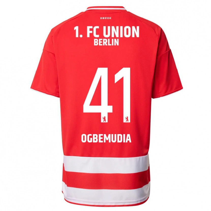 Danxen Heren Oluwaseun Ogbemudia #41 Rood Wit Thuisshirt Thuistenue 2025/26 T-Shirt België