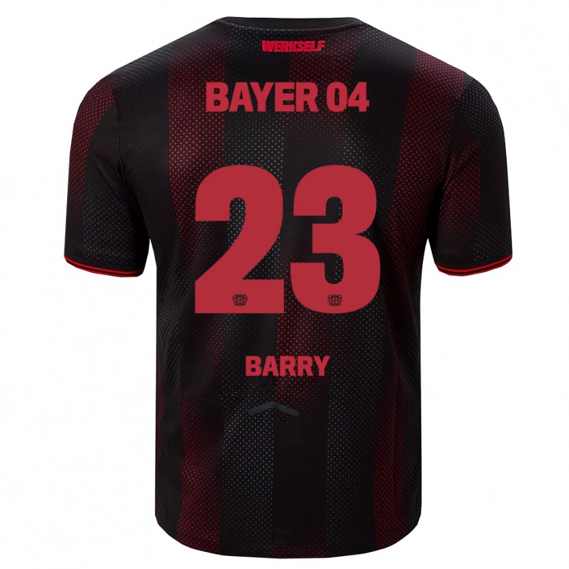 Danxen Heren Alpha Barry #23 Zwart Rood Thuisshirt Thuistenue 2025/26 T-Shirt België