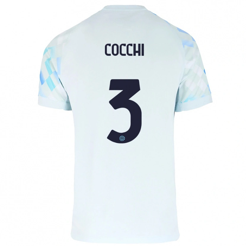 Danxen Heren Matteo Cocchi #3 Wit Blauw Uitshirt Uittenue 2025/26 T-Shirt België