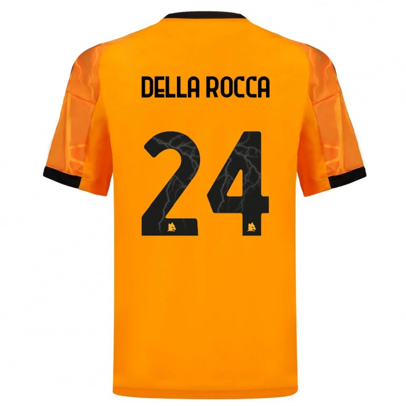Danxen Heren Mattia Della Rocca #24 Oranje Zwart Uitshirt Uittenue 2025/26 T-Shirt België