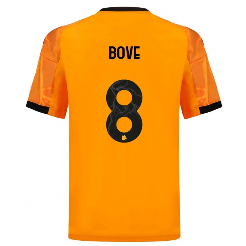 Danxen Heren Edoardo Bove #8 Oranje Zwart Uitshirt Uittenue 2025/26 T-Shirt België