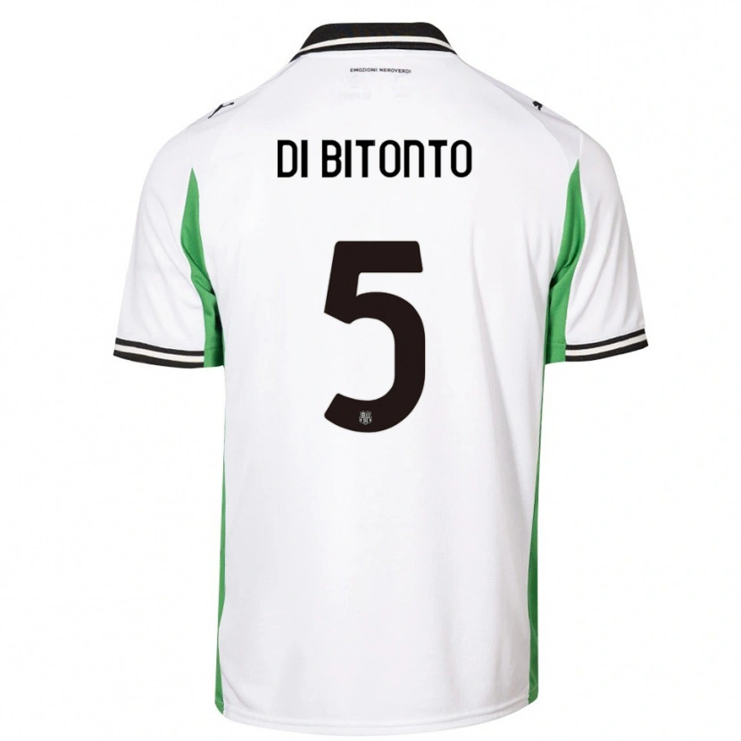 Danxen Heren Alessandro Di Bitonto #5 Wit Groen Zwart Uitshirt Uittenue 2025/26 T-Shirt België