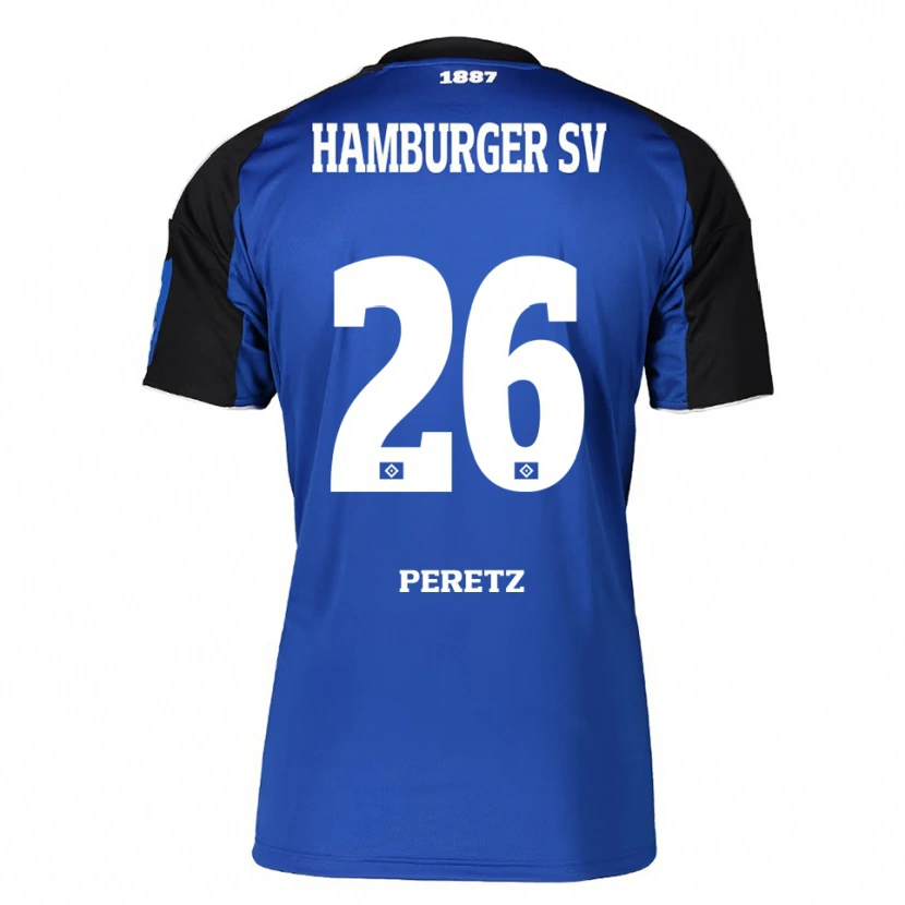 Danxen Heren Daniel Peretz #26 Blauw Zwart Uitshirt Uittenue 2025/26 T-Shirt België