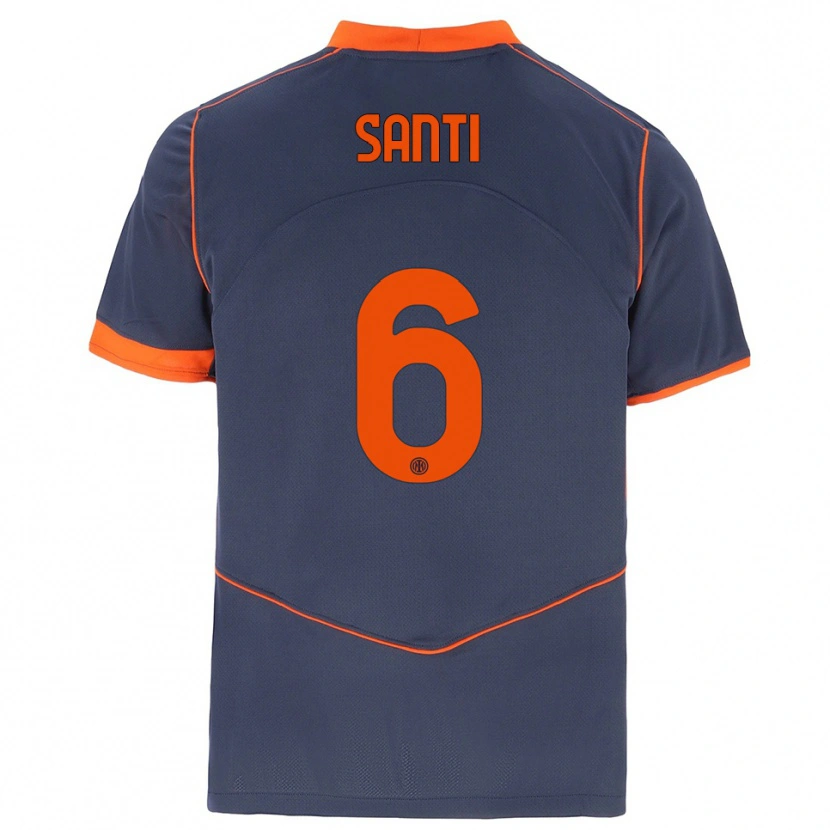 Danxen Heren Irene Santi #6 Grijs Oranje Thuisshirt Derde Tenue 2025/26 T-Shirt België