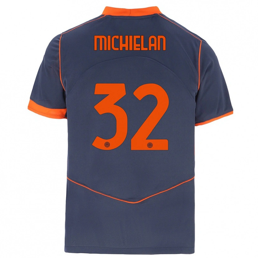 Danxen Heren Mattia Michielan #32 Grijs Oranje Thuisshirt Derde Tenue 2025/26 T-Shirt België