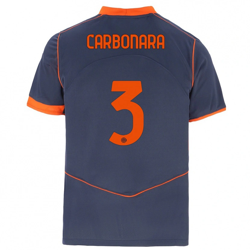 Danxen Heren Matteo Carbonara #3 Grijs Oranje Thuisshirt Derde Tenue 2025/26 T-Shirt België