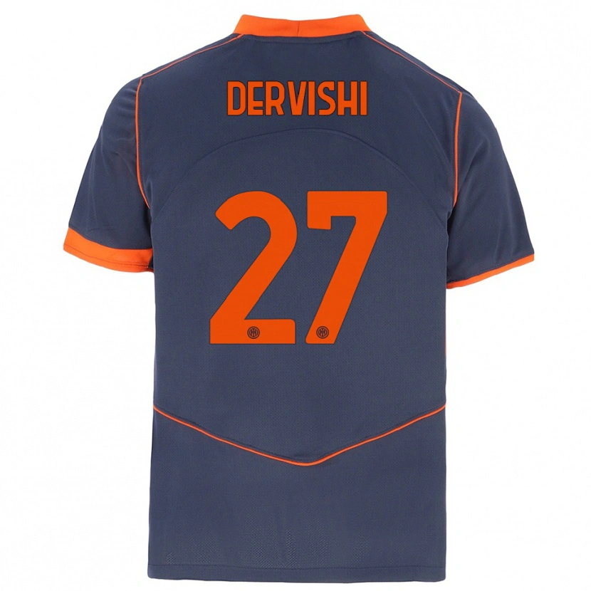 Danxen Heren Kristian Dervishi #27 Grijs Oranje Thuisshirt Derde Tenue 2025/26 T-Shirt België