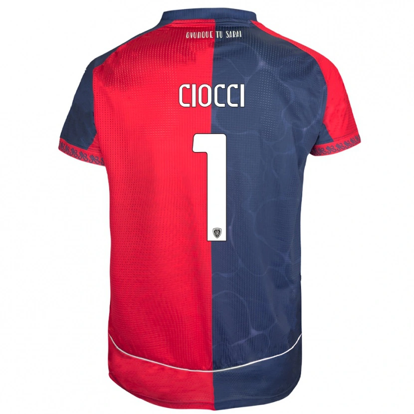 Danxen Dames Giuseppe Ciocci #1 Rood Marineblauw Thuisshirt Thuistenue 2025/26 T-Shirt België