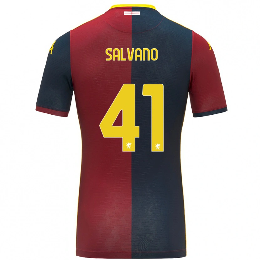 Danxen Dames Daniele Salvano #41 Rood Koningsblauw Thuisshirt Thuistenue 2025/26 T-Shirt België
