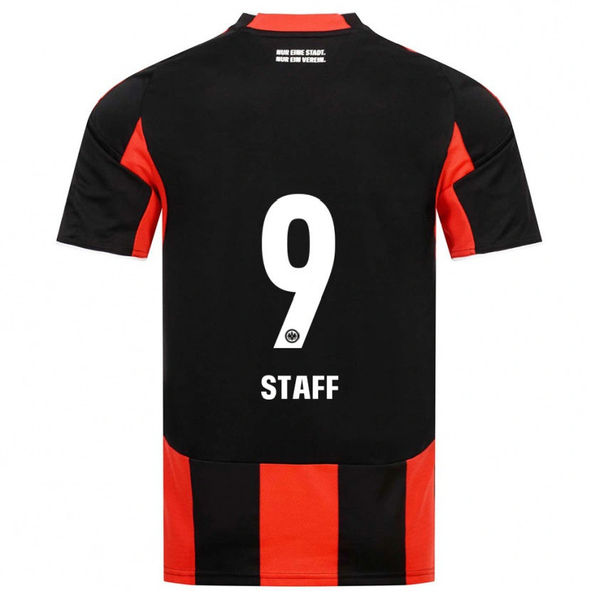 Danxen Dames Alexander Staff #9 Zwart Rood Thuisshirt Thuistenue 2025/26 T-Shirt België