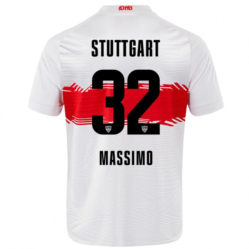 Danxen Dames Roberto Massimo #32 Wit Rood Thuisshirt Thuistenue 2025/26 T-Shirt België