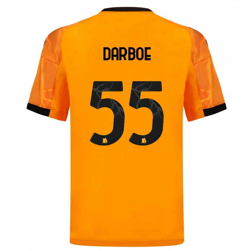 Danxen Dames Ebrima Darboe #55 Oranje Zwart Uitshirt Uittenue 2025/26 T-Shirt België