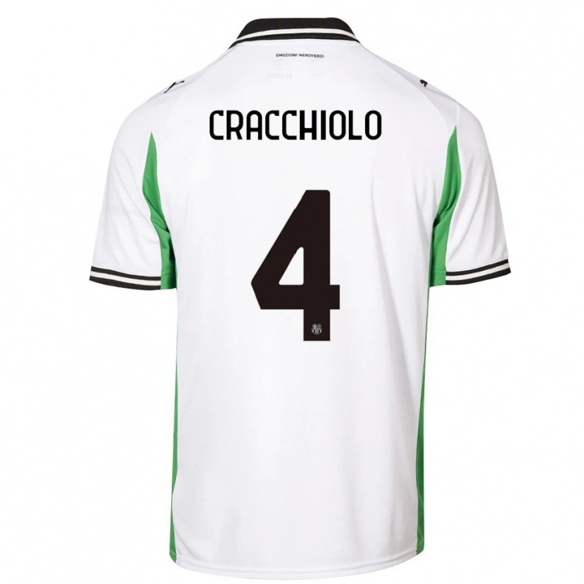 Danxen Dames Leonardo Cracchiolo #4 Wit Groen Zwart Uitshirt Uittenue 2025/26 T-Shirt België