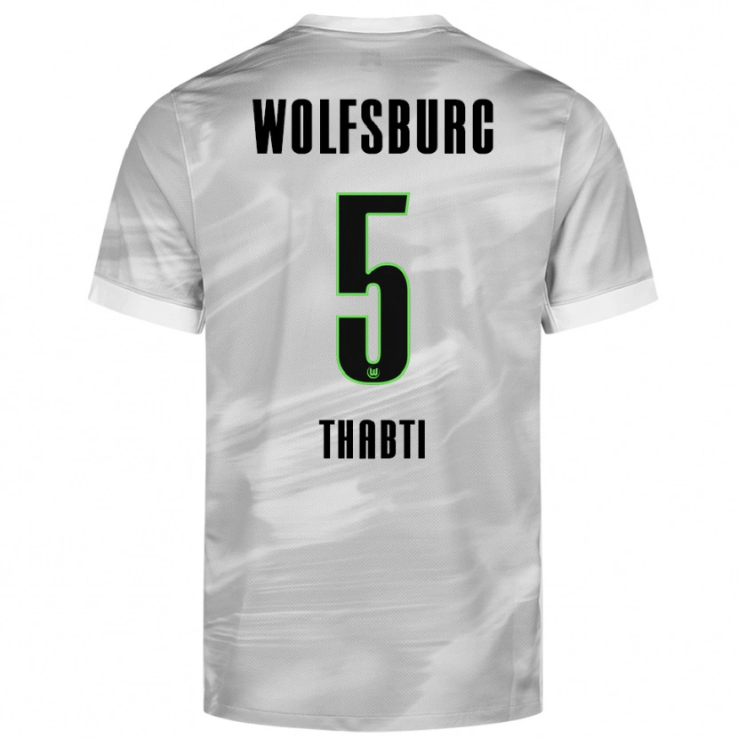 Danxen Dames Mohamed Thabti #5 Grijs Wit Uitshirt Uittenue 2025/26 T-Shirt België