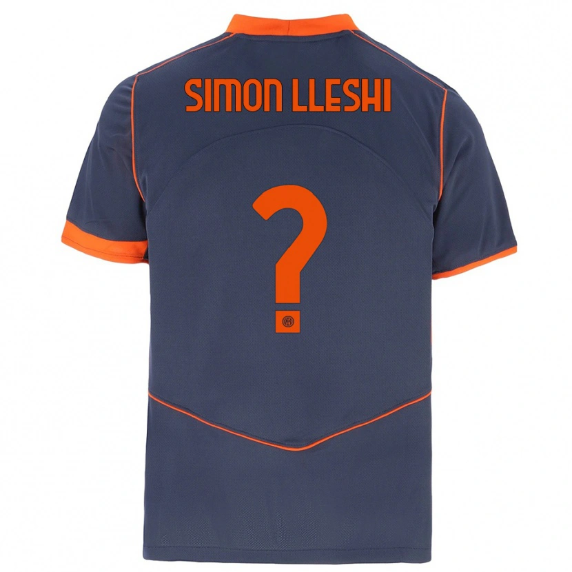Danxen Dames Simon Lleshi #0 Grijs Oranje Thuisshirt Derde Tenue 2025/26 T-Shirt België