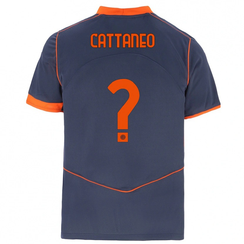 Danxen Dames Filippo Cattaneo #0 Grijs Oranje Thuisshirt Derde Tenue 2025/26 T-Shirt België