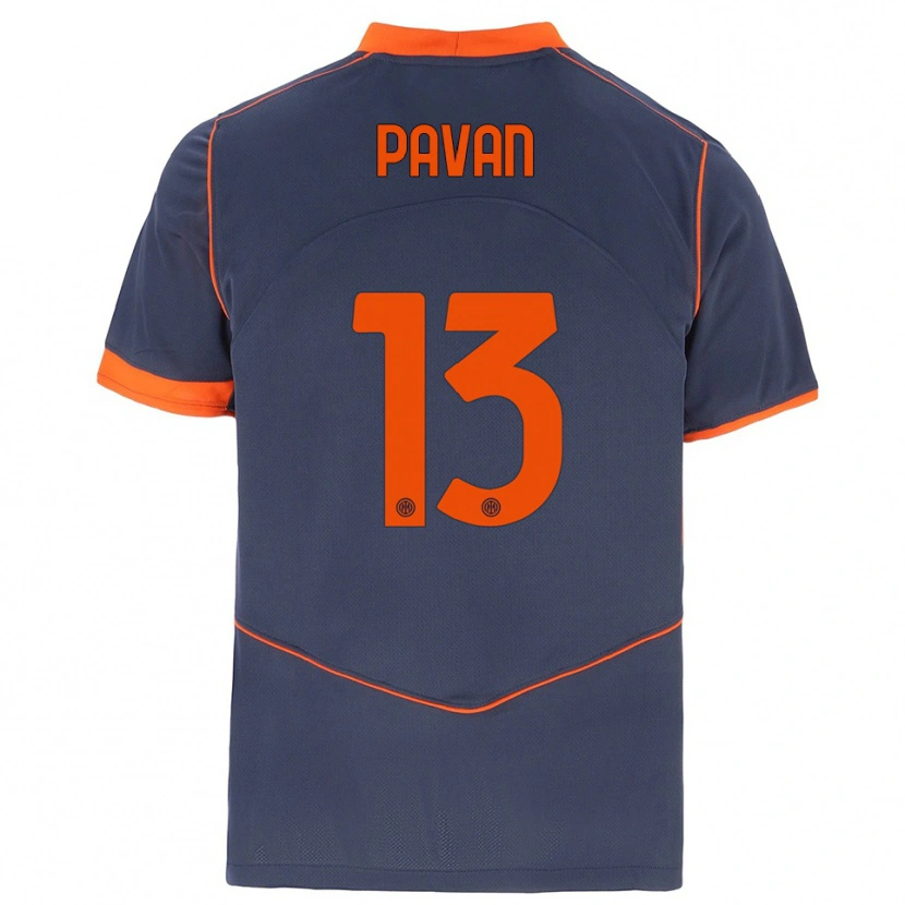 Danxen Dames Federico Pavan #13 Grijs Oranje Thuisshirt Derde Tenue 2025/26 T-Shirt België