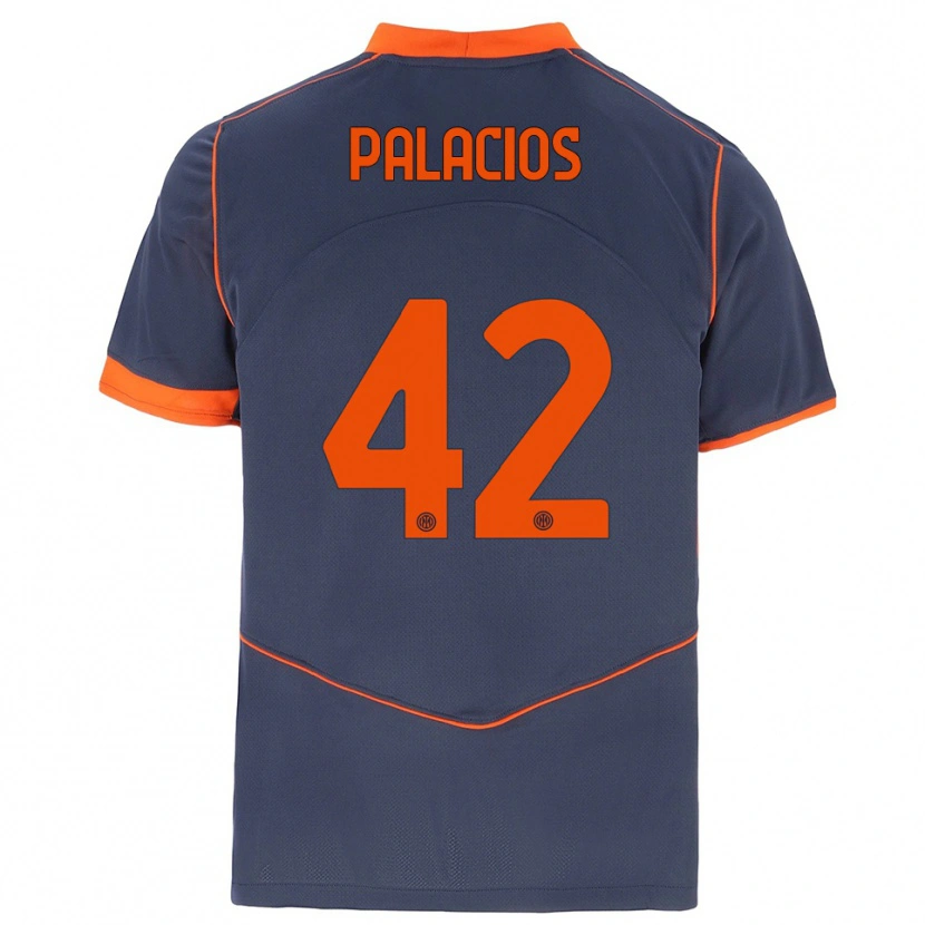 Danxen Dames Tomás Palacios #42 Grijs Oranje Thuisshirt Derde Tenue 2025/26 T-Shirt België
