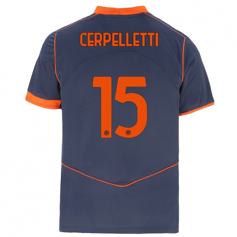 Danxen Dames Filippo Cerpelletti #15 Grijs Oranje Thuisshirt Derde Tenue 2025/26 T-Shirt België