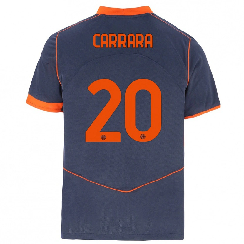 Danxen Dames Cristian Carrara #20 Grijs Oranje Thuisshirt Derde Tenue 2025/26 T-Shirt België