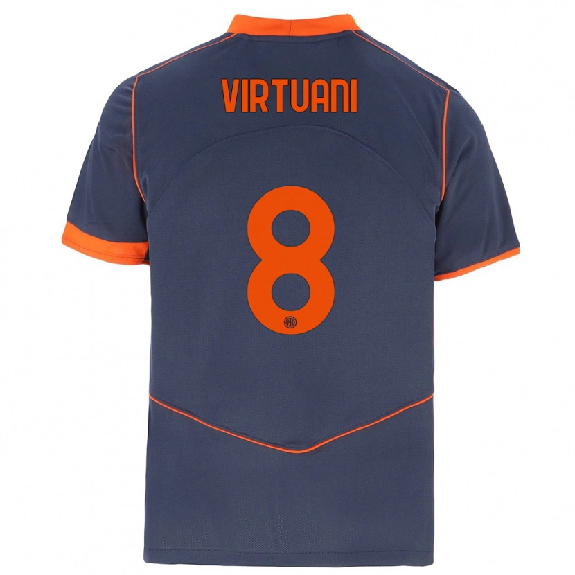 Danxen Dames Marco Virtuani #8 Grijs Oranje Thuisshirt Derde Tenue 2025/26 T-Shirt België