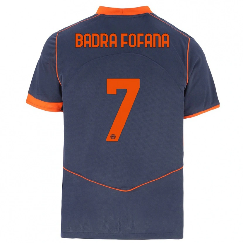 Danxen Dames Aliou Badra Fofana #7 Grijs Oranje Thuisshirt Derde Tenue 2025/26 T-Shirt België