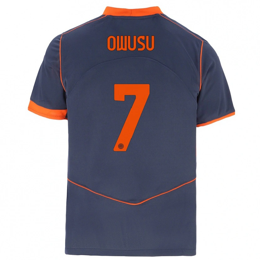Danxen Dames Enoch Owusu #7 Grijs Oranje Thuisshirt Derde Tenue 2025/26 T-Shirt België