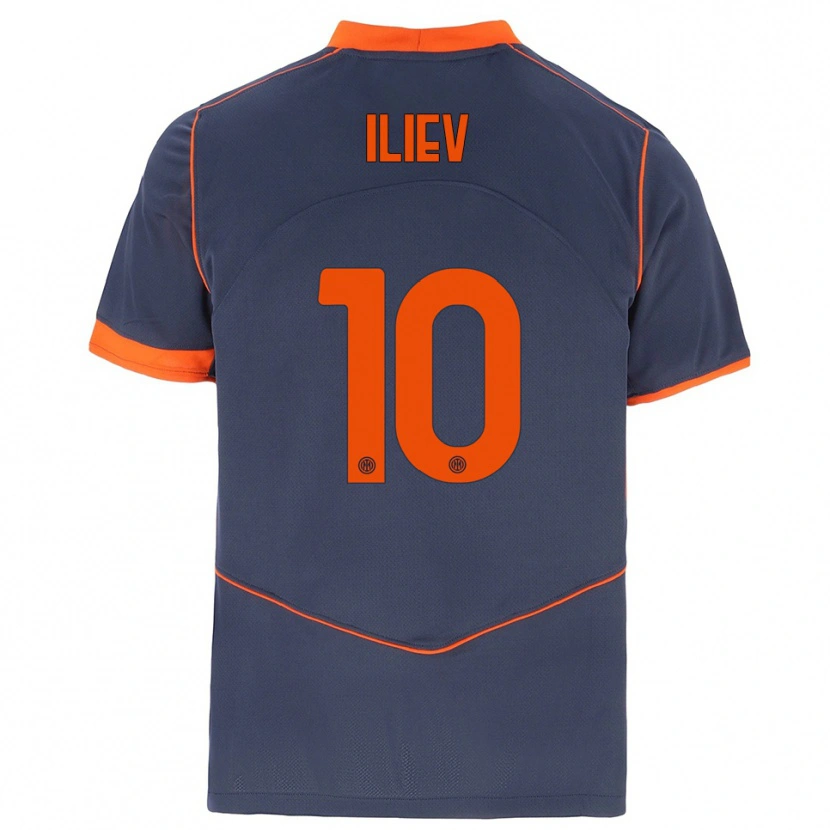 Danxen Dames Nikola Iliev #10 Grijs Oranje Thuisshirt Derde Tenue 2025/26 T-Shirt België