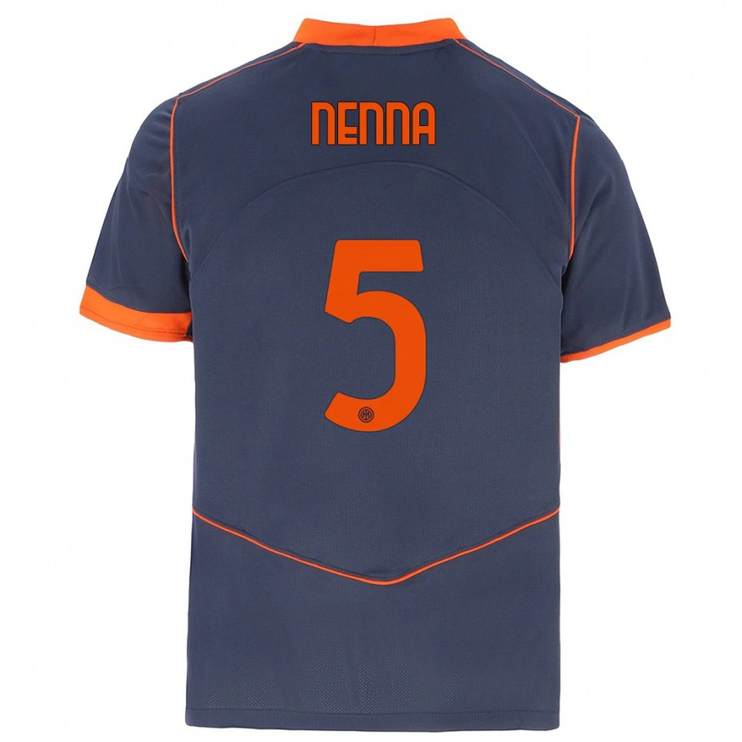 Danxen Dames Alessandro Nenna #5 Grijs Oranje Thuisshirt Derde Tenue 2025/26 T-Shirt België